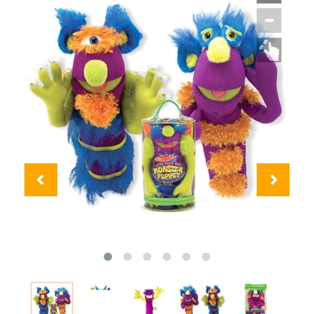 Bundle Puppets Make Your Own Monster/Construction Wkr   Melissa & Doug